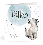 Geboortekaartje naam Dillen j4
