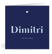 Geboortekaartje naam Dimitri j3