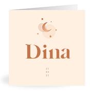 Geboortekaartje naam Dina m1