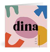 Geboortekaartje naam Dina m2