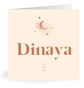 Geboortekaartje naam Dinaya m1