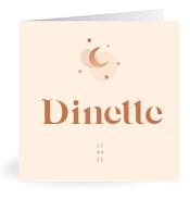 Geboortekaartje naam Dinette m1