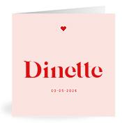 Geboortekaartje naam Dinette m3