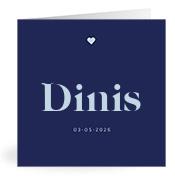 Geboortekaartje naam Dinis j3