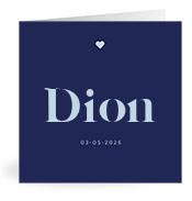 Geboortekaartje naam Dion j3