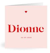 Geboortekaartje naam Dionne m3
