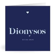 Geboortekaartje naam Dionysos j3