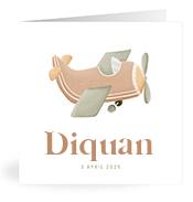 Geboortekaartje naam Diquan j1