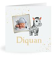 Geboortekaartje naam Diquan j2