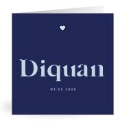 Geboortekaartje naam Diquan j3