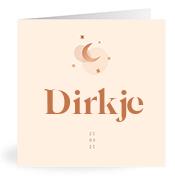 Geboortekaartje naam Dirkje m1