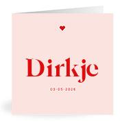 Geboortekaartje naam Dirkje m3