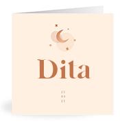 Geboortekaartje naam Dita m1