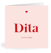 Geboortekaartje naam Dita m3