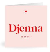 Geboortekaartje naam Djenna m3