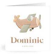 Geboortekaartje naam Dominic j1