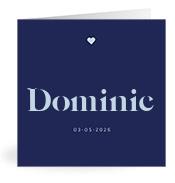 Geboortekaartje naam Dominic j3