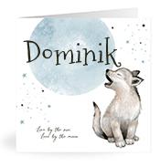 Geboortekaartje naam Dominik j4