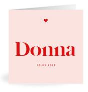 Geboortekaartje naam Donna m3