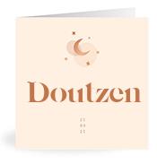 Geboortekaartje naam Doutzen m1