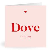 Geboortekaartje naam Dove m3