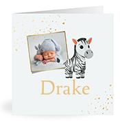 Geboortekaartje naam Drake j2
