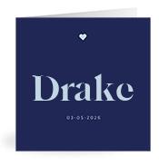 Geboortekaartje naam Drake j3