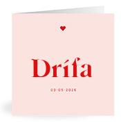 Geboortekaartje naam Drífa m3
