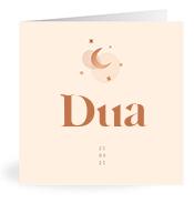 Geboortekaartje naam Dua m1