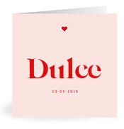 Geboortekaartje naam Dulce m3