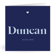 Geboortekaartje naam Duncan j3