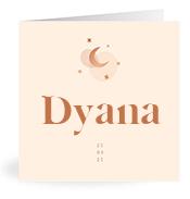 Geboortekaartje naam Dyana m1