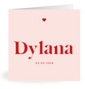 Geboortekaartje naam Dylana m3