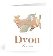Geboortekaartje naam Dyon j1