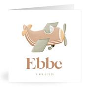 Geboortekaartje naam Ebbe j1