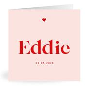 Geboortekaartje naam Eddie m3