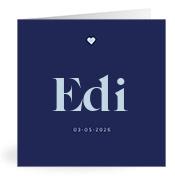 Geboortekaartje naam Edi j3