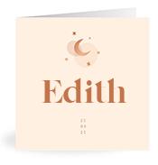 Geboortekaartje naam Edith m1