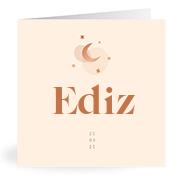 Geboortekaartje naam Ediz m1
