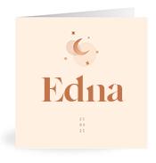Geboortekaartje naam Edna m1