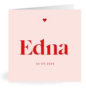 Geboortekaartje naam Edna m3