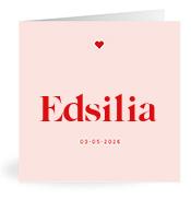 Geboortekaartje naam Edsilia m3