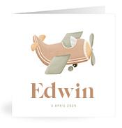 Geboortekaartje naam Edwin j1