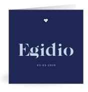 Geboortekaartje naam Egidio j3