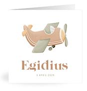 Geboortekaartje naam Egidius j1