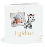 Geboortekaartje naam Egidius j2