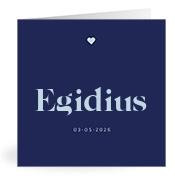 Geboortekaartje naam Egidius j3