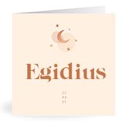 Geboortekaartje naam Egidius m1