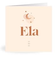 Geboortekaartje naam Ela m1