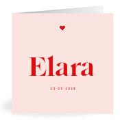 Geboortekaartje naam Elara m3